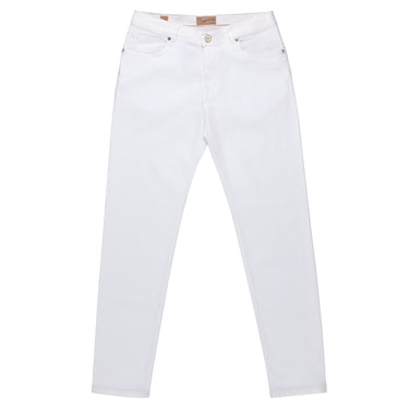Slim-Fit Stretch-Cotton Jeans in White