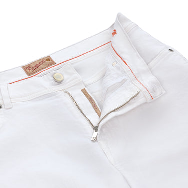 Slim-Fit Stretch-Cotton Jeans in White