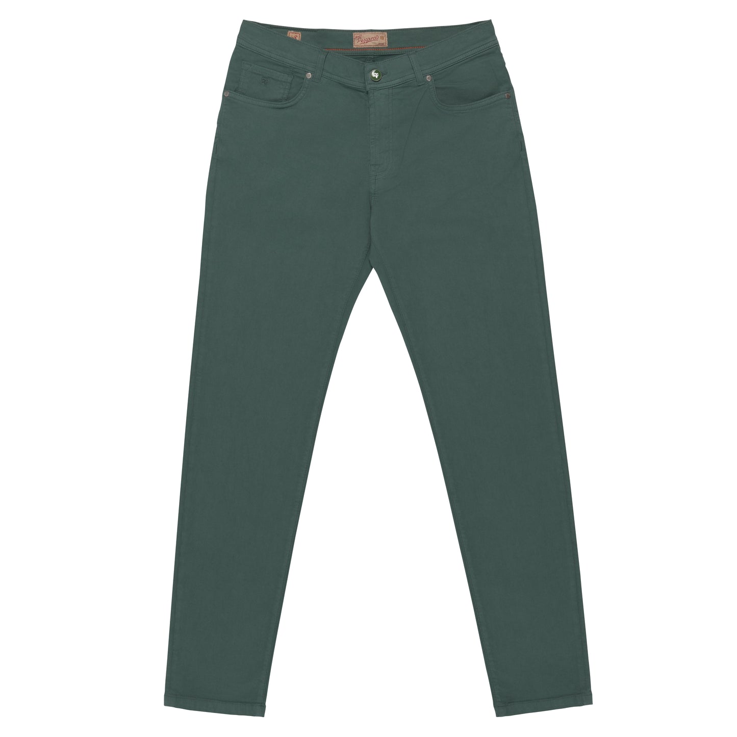 Slim-Fit Jeans aus Stretch-Baumwolle in Waldgrün