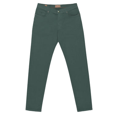 Slim-Fit Stretch-Cotton Jeans in Forest Green