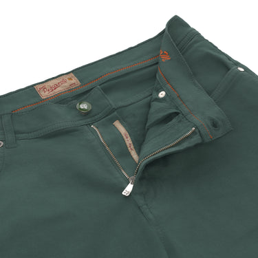 Slim-Fit Stretch-Cotton Jeans in Forest Green