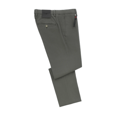 Slim-Fit Trousers in Greyish Green