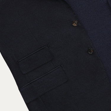 De Petrillo Single-Breasted Virgin Wool Suit in Dark Blue. Exclusively Made for Sartale - SARTALE