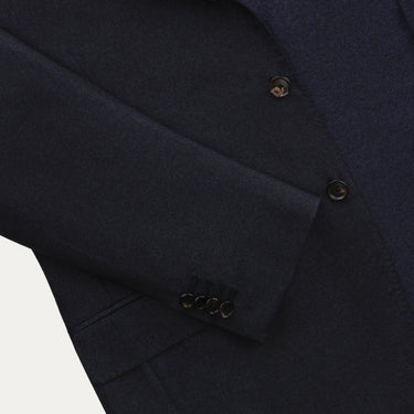 De Petrillo Single-Breasted Virgin Wool Suit in Dark Blue. Exclusively Made for Sartale - SARTALE