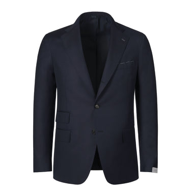 Single-Breasted Wool Suit in Oxford Navy. Exclusively Made for Sartale