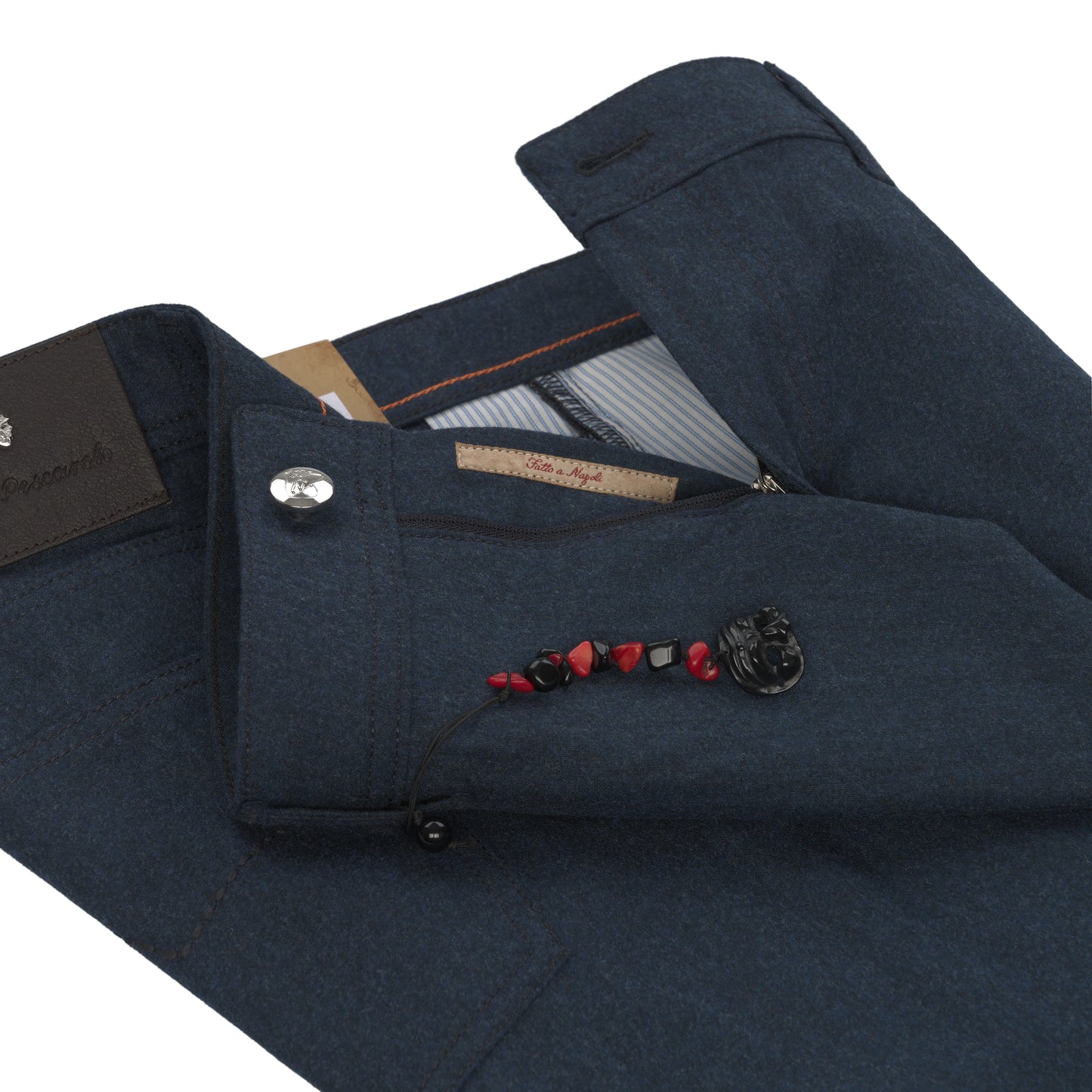 Wool-Blend Five-Pocket Trousers in Cosmos Blue Melange