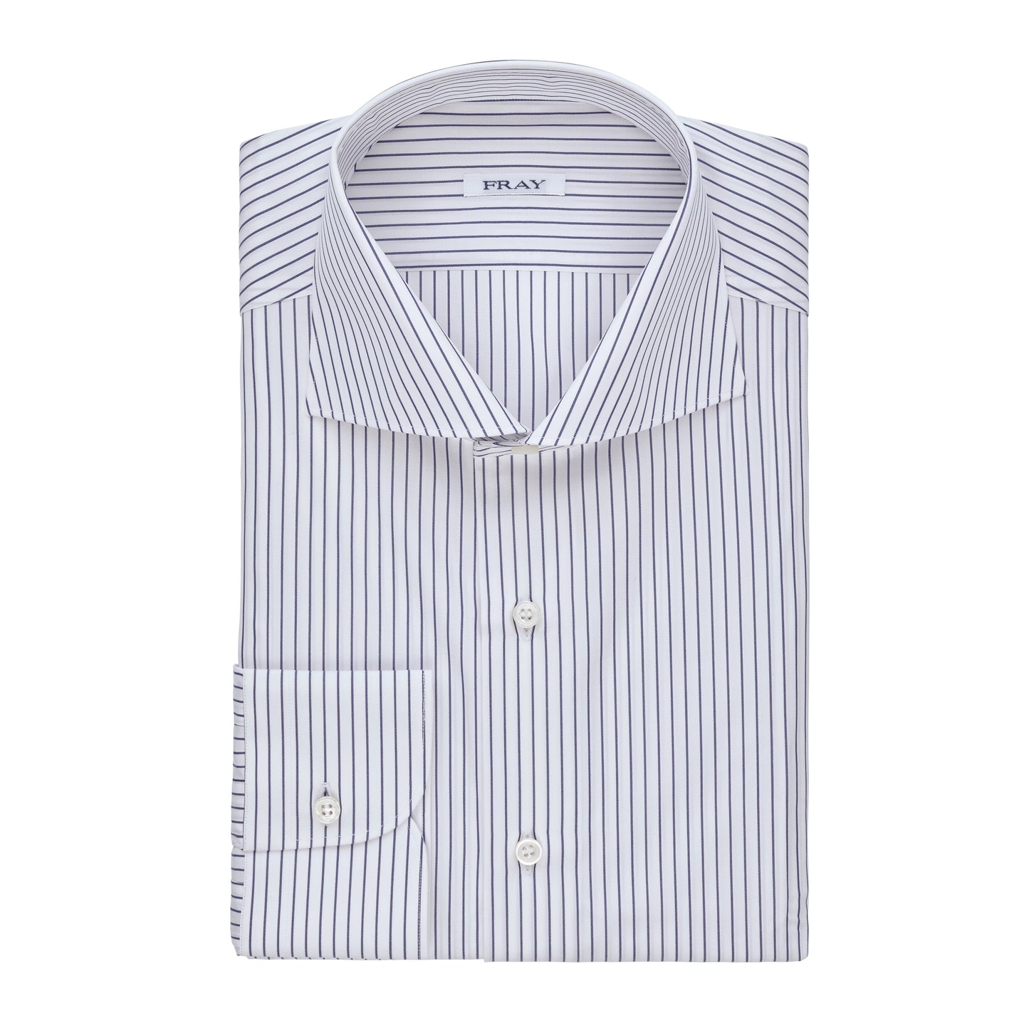 Classic Cotton Shirt in White and Blue