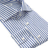 Striped Cotton Shirt with Spread Collar