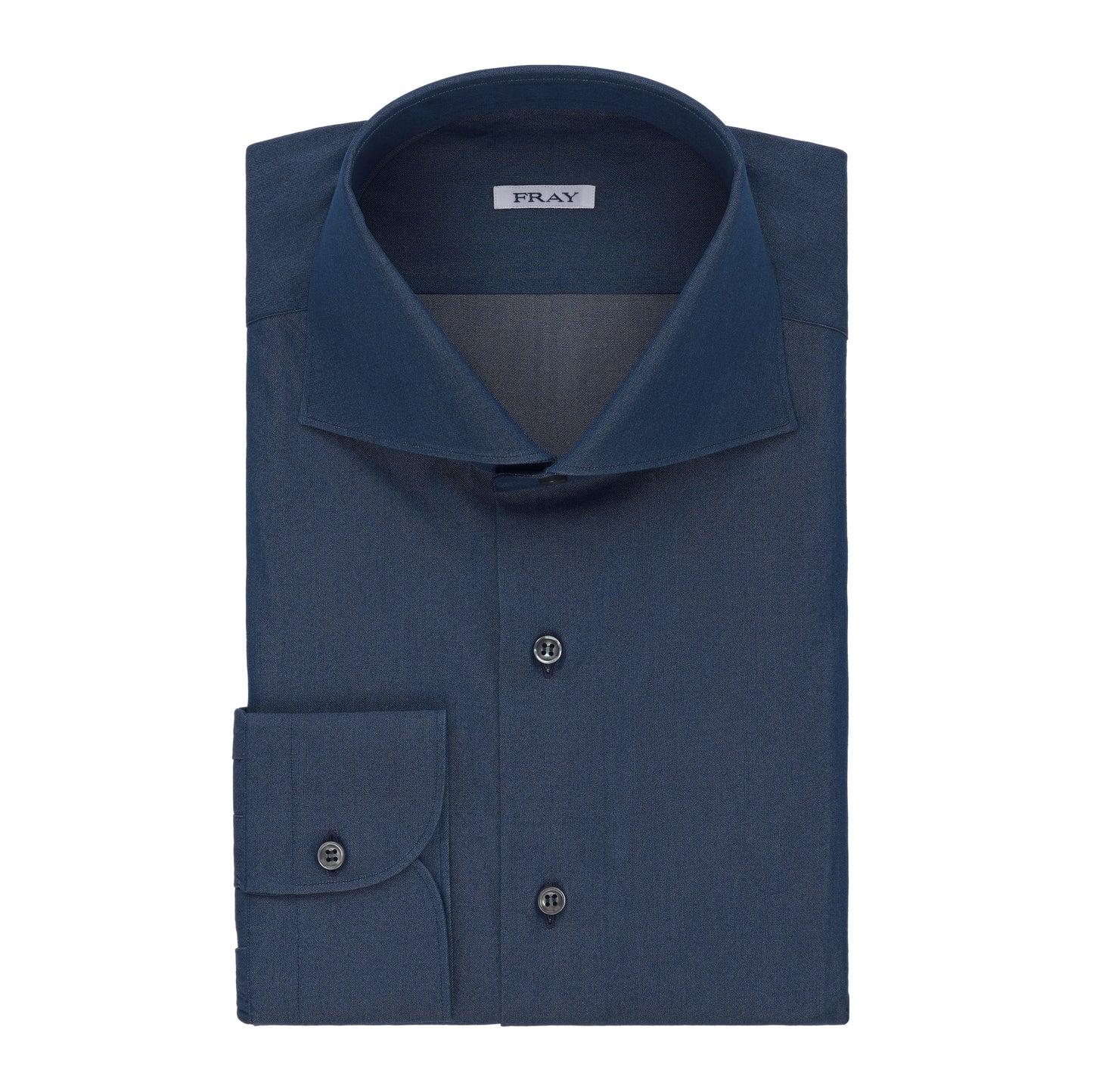 Classic Cotton Shirt in Dark Denim Blue