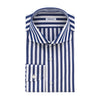 Striped Cotton Shirt in Light Blue and White
