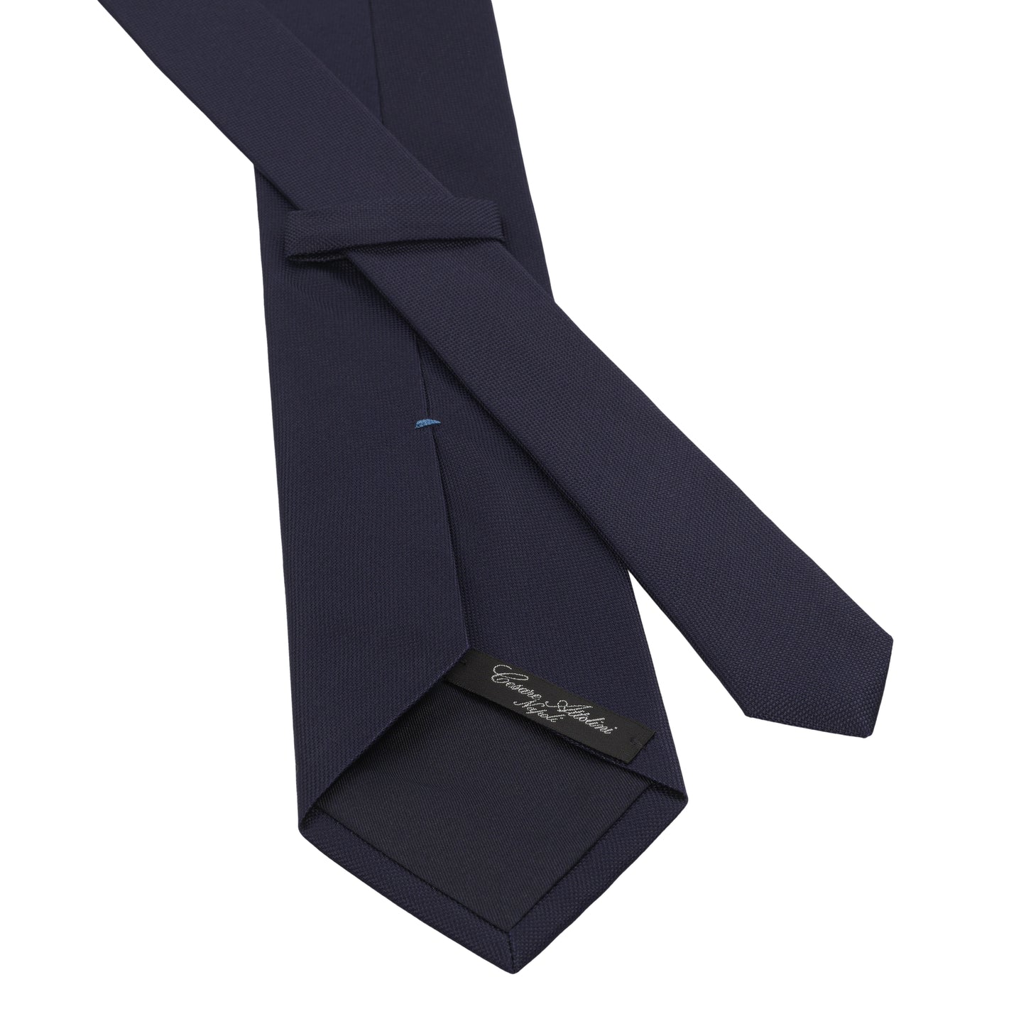 Woven Silk Tipped Tie in Navy Blue