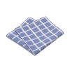 Windowpane Cotton Pocket Square in Blue