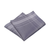 Striped Cotton Pocket Square in Grey