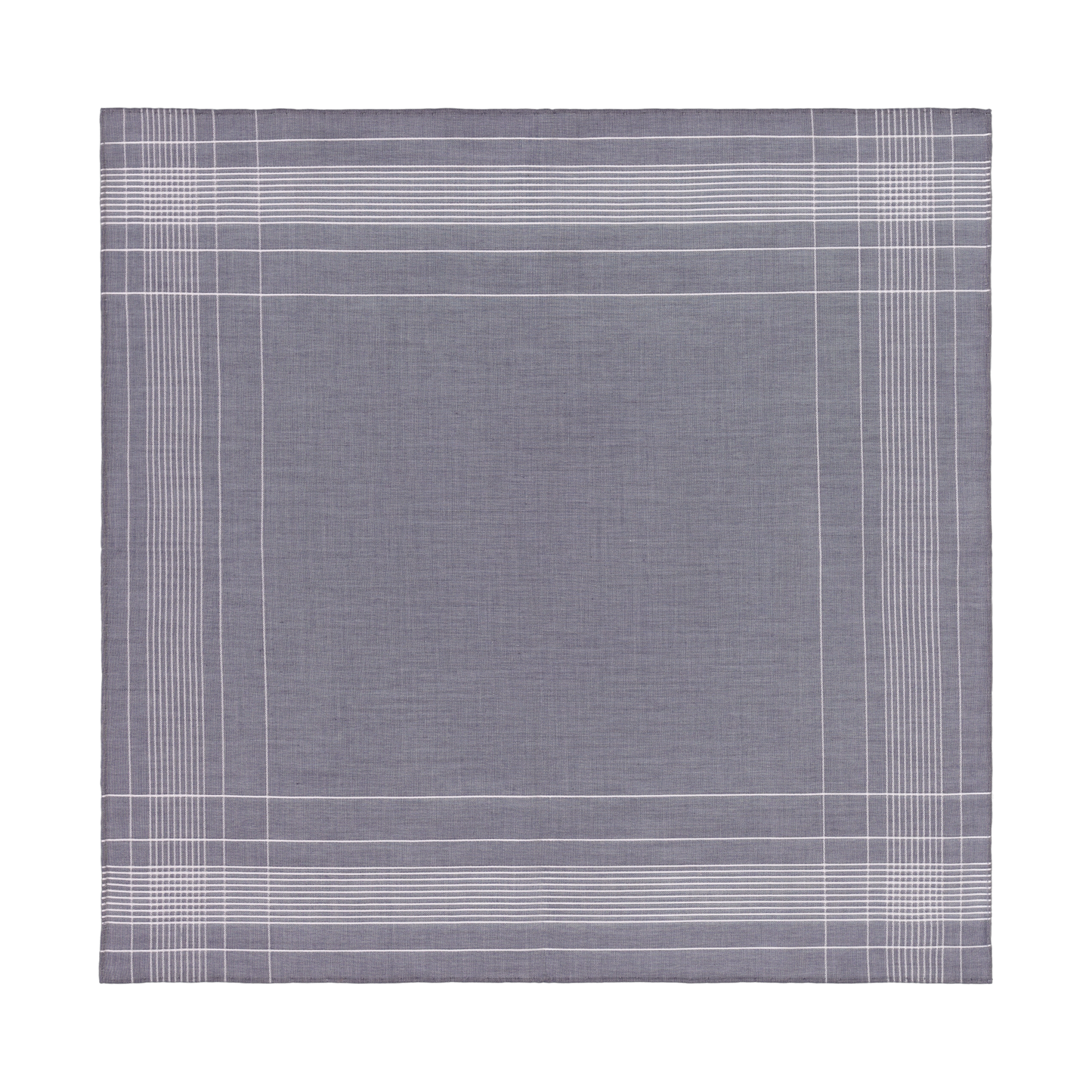 Gestreiftes Einstecktuch aus Baumwolle in Grau
