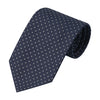 Jacquard Silk Tipped Tie in Dark Blue with Pattern