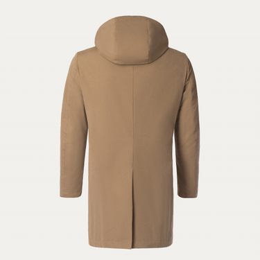 Luigi Borrelli Hooded Cotton-Blend Jacket in Beige - SARTALE