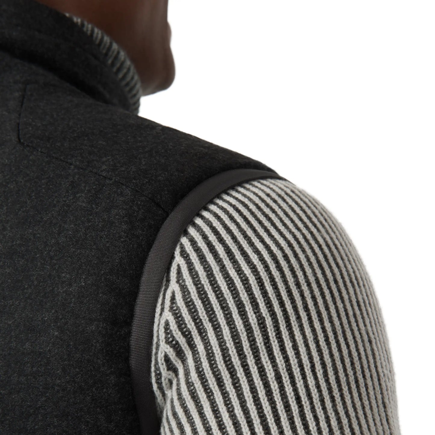 Virgin Wool Vest in Graphite Grey