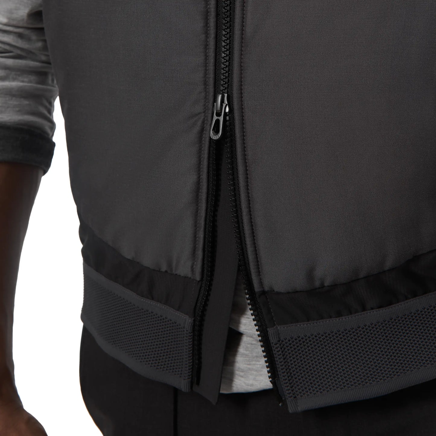 Wool and Nylon-Blend Vest in Grey