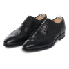 "Libertino no Fiore" Oxford Shoes with Perforated Details and Medallion in Black