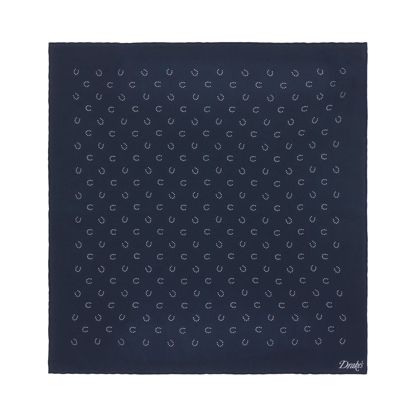 Silk Pocket Square in Navy Blue
