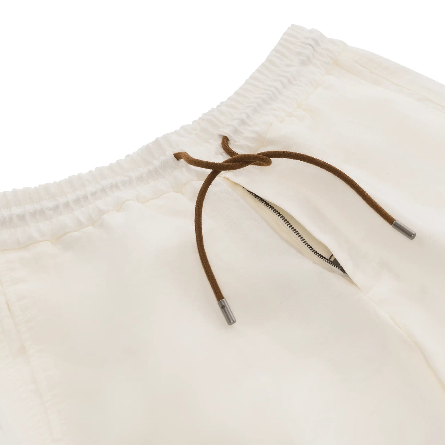 Summer Mindset Cotton Drawstring Pants in White