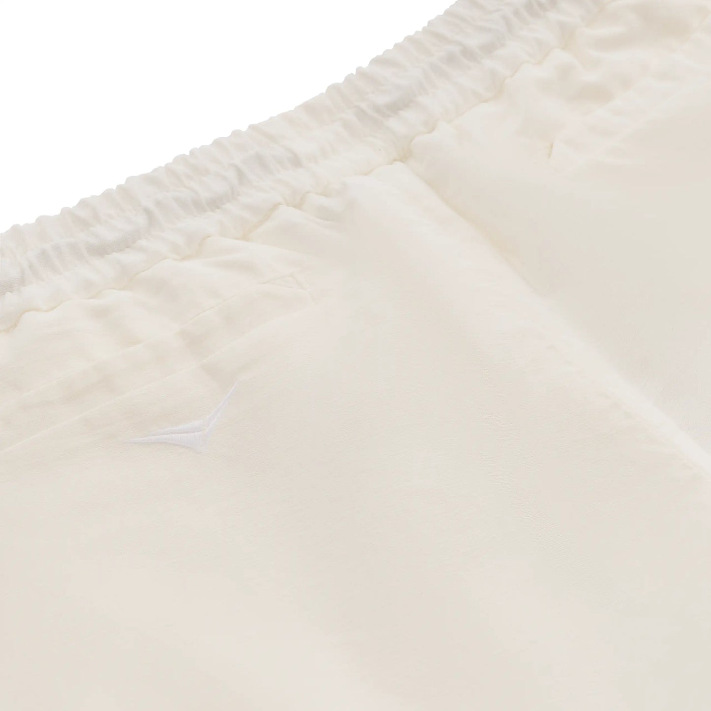 Sommerliche Mindset Baumwoll-Kordelzughose in Weiß