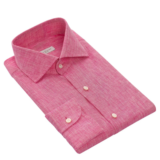 Linen Shirt in Rose Pink