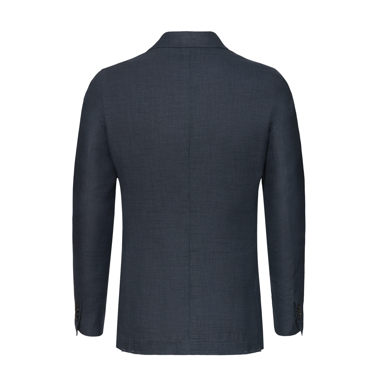 Single-Breasted Viscose-Silk Blend Jacket in Denim Blue