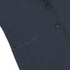 Einreihige Jacke aus Viskose-Seiden-Mix in Jeansblau