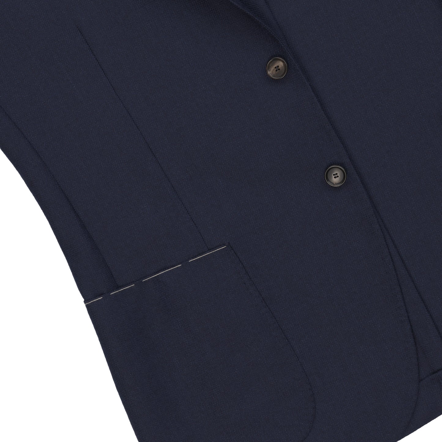 Single-Breasted Wool Jacket in Navy Blue Melange. Exclusively Made for Sartale