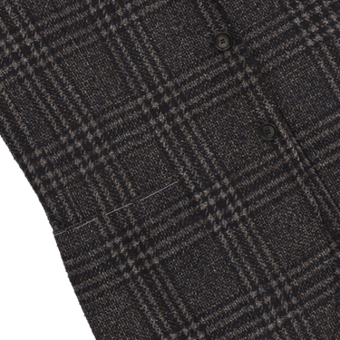 Single-Breasted Wool Jacket in Dark Blue and Brown. Exclusively Made for Sartale