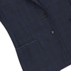 Einreihige Jacke aus Wolle und Kaschmir in Marineblau. Exklusiv für Sartale hergestellt
