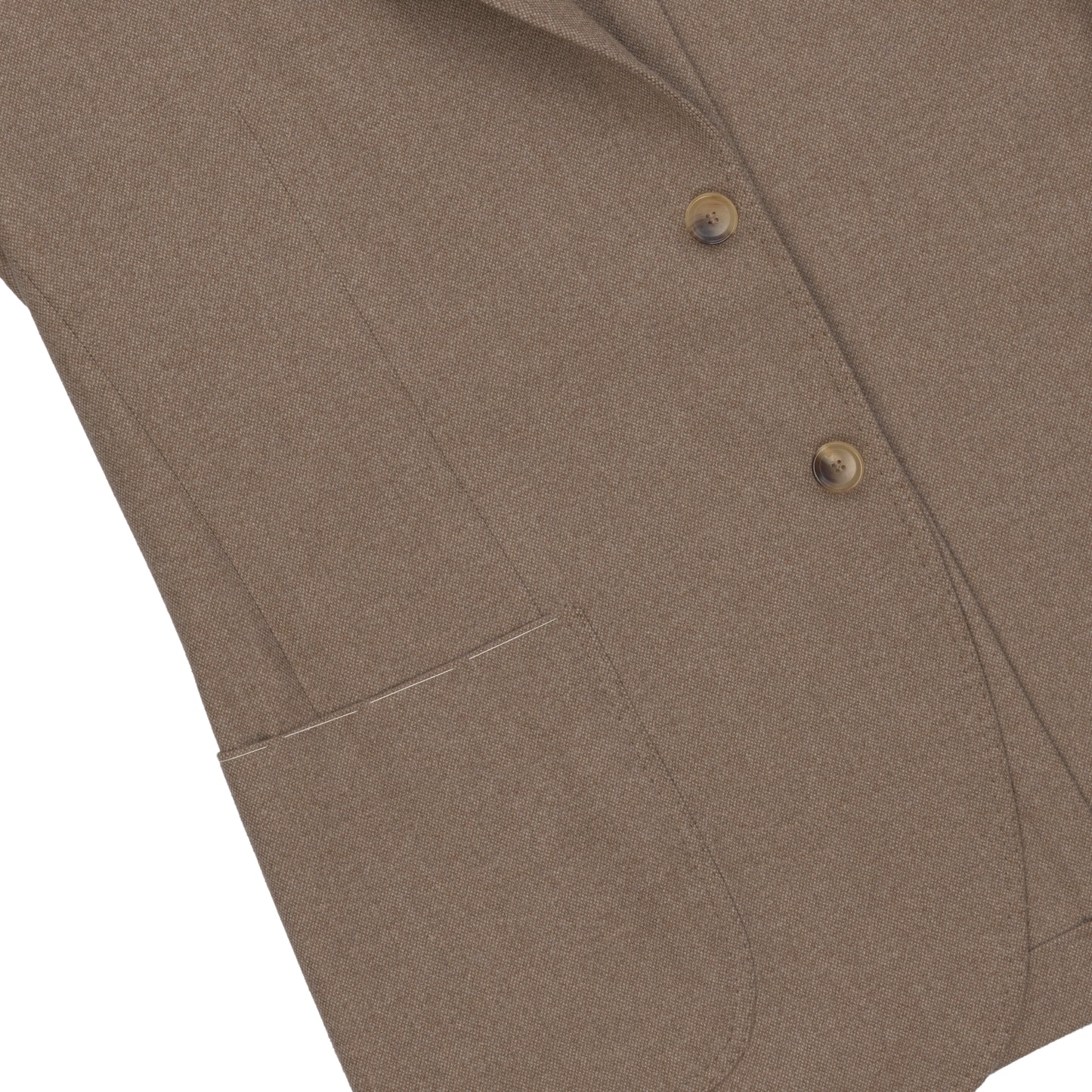 Single-Breasted Cashmere Jacket in Sand Brown. Exclusively Made for Sartale