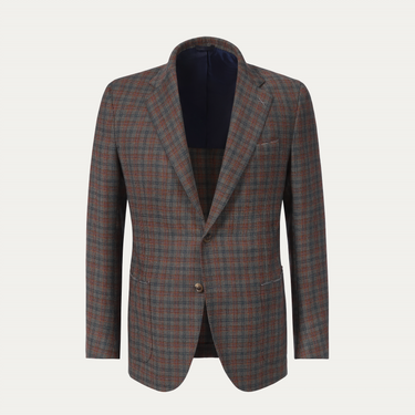 De Petrillo Single-Breasted Checked Wool Jacket. Exclusively Made for Sartale - SARTALE