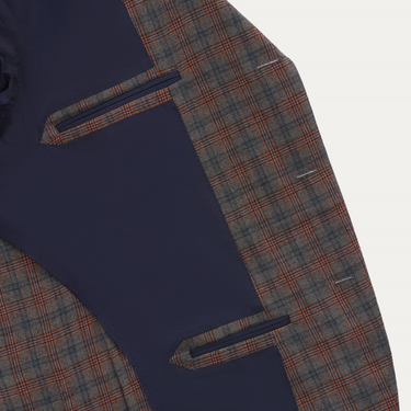 De Petrillo Single-Breasted Checked Wool Jacket. Exclusively Made for Sartale - SARTALE