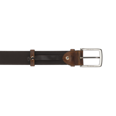 Calfskin Leather Belt in Burnt