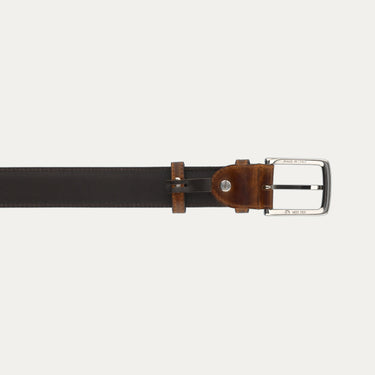 Calfskin Leather Belt in Brown