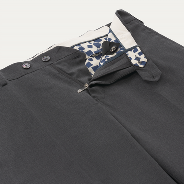 Marco Pescarolo Slim-Fit Virgin Wool Classic Trousers in Grey - SARTALE