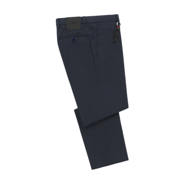 Slim-Fit Trousers in Greyish Dark Blue