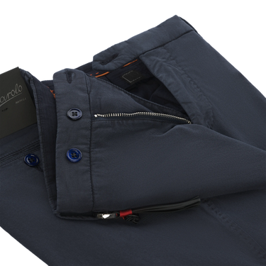 Slim-Fit Trousers in Greyish Dark Blue