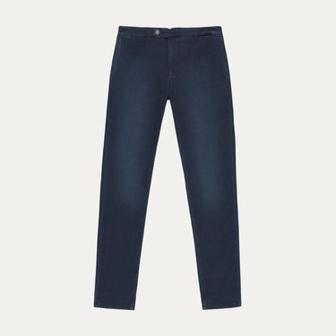 Denim Cotton Trousers in Dark Blue