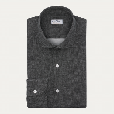 Sonrisa Cotton-Jersey Shirt in Dark Grey - SARTALE