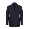 Double-Breasted Wool Jacket in Navy Blue Melange. Exclusively Made for Sartale