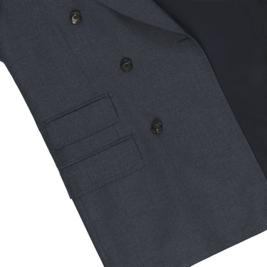 Double-Breasted Wool Suit in Graphite Grey. Exclusively Made for Sartale