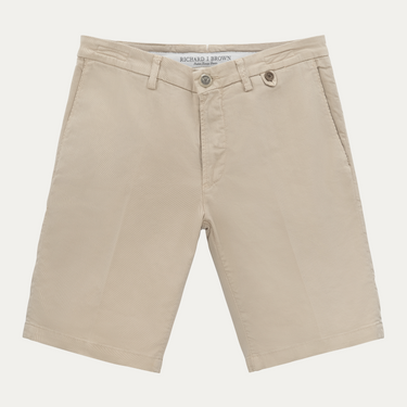 Bermudas de algodón elástico en color beige