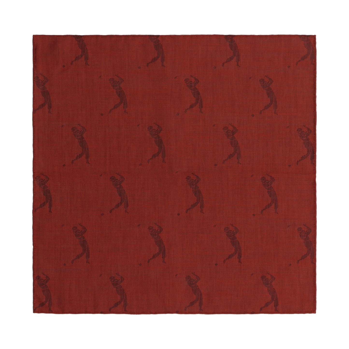Printed Cashmere-Blend Pocket Square in Red