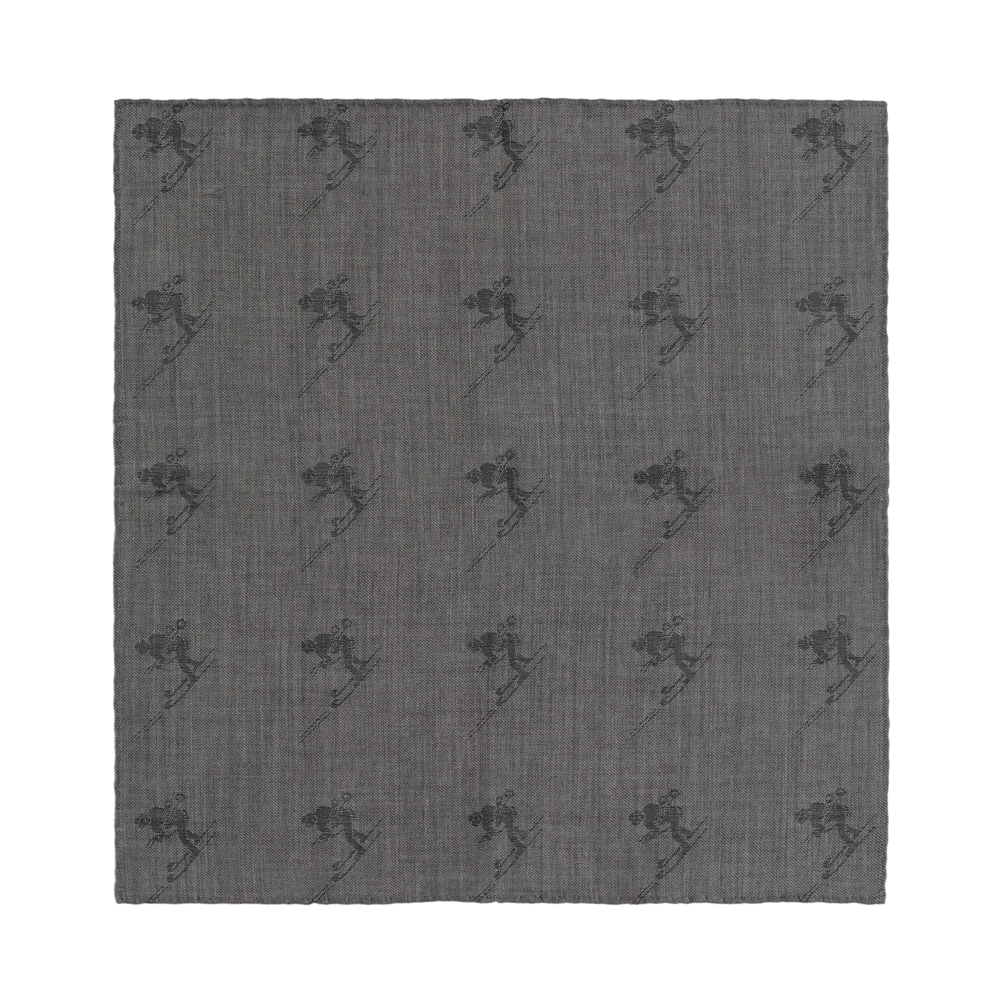 Cashmere-Blend Pocket Square in Grey