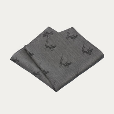 Cashmere-Blend Pocket Square in Grey