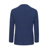 Wool Windowpane Suit in Royal Blue