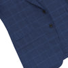 Wool Windowpane Suit in Royal Blue